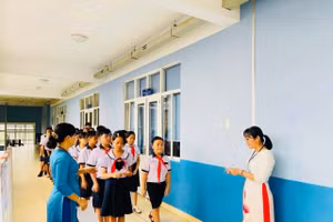 Tổ chức khảo sát tại Trường Tiểu học Nguyễn An Khương (Đông Hưng Thuận, HCM).