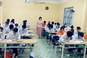 Giờ học tại Trường THPT Trần Quang Khải (Hưng Yên).