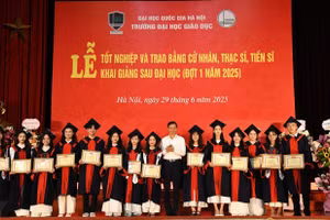 Lễ tốt nghiệp và trao bằng cử nhân, thạc sĩ, tiến sĩ đợt 1 năm 2025 tại Trường Đại học Giáo dục (Đại học Quốc gia Hà Nội).