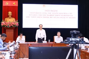 Thứ trưởng Phạm Ngọc Thưởng chủ trì hội nghị triển khai công tác tuyển sinh đầu cấp, tổ chức thi tốt nghiệp THPT và đánh giá việc thực hiện Thông tư số 29/2024/TT-BGDĐT.