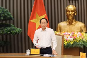 Phó Thủ tướng Lê Tiến Châu chủ trì cuộc họp. Ảnh: VGP/Thu Sa