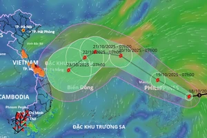 Bão Fengshen đi vào vùng biển phía Đông khu vực Bắc Biển Đông và trở thành cơn bão số 12 trong năm 2025.