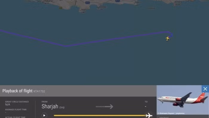 Máy bay chở hàng của Pakistan mất tích trên Biển Arab, ngày 7/7/2026.