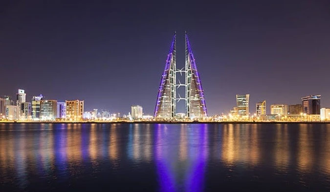 Đường chân trời lấp lánh ở thủ đô Manama của Bahrain.