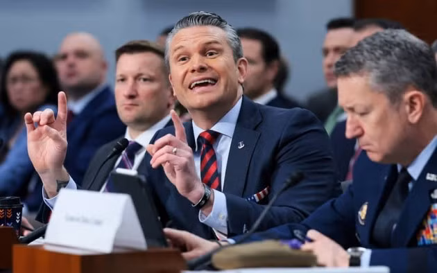 Bộ trưởng Chiến tranh Mỹ Pete Hegseth.
