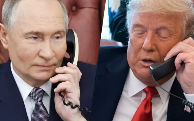 Tổng thống Nga Vladimir Putin (trái) và Tổng thống Mỹ Donald Trump.