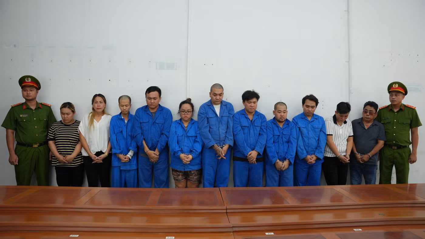 Các bị can tại cơ quan điều tra. 