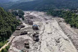 Lũ lụt và sạt lở đất tàn phá Nepal, ngày 26/8/2026.