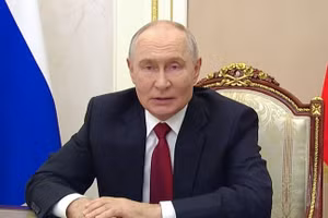 Tổng thống Nga Vladimir Putin phát biểu trước toàn quốc, trước thềm cuộc bầu cử Quốc hội tại Moscow, ngày 16/9/2026.