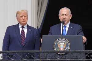 Tổng thống Mỹ đắc cử Donald Trump (trái) và Thủ tướng Israel Benjamin Netanyahu.
