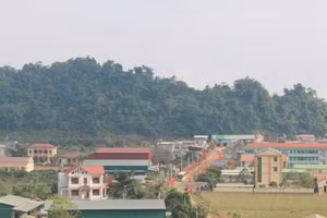 Trung tâm xã Tân Lập, huyện Mộc Châu, tỉnh Sơn La.