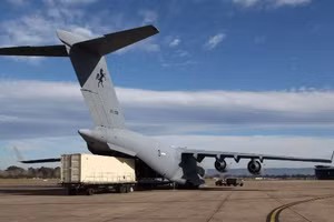 Máy bay vận tải quân sự C-17 chở khí tài của Mỹ đã hạ cánh trên đất Syria trong những ngày gần đây
