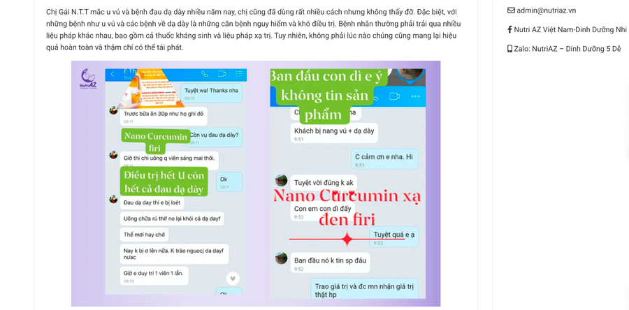 Phần phản hồi của khách hàng khi sử dụng sản phẩm Nano Curcumin Xạ Đen (ảnh chụp từ website www.Nutriaz.vn) anh-man-hinh-2025-07-01-luc-123559.png