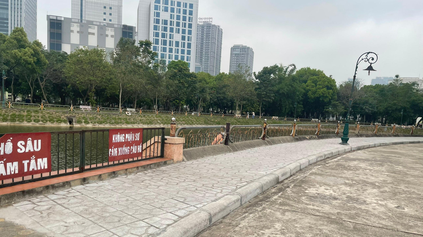 Hà Nội kiểm tra thông tin 'dùng cát đen làm bê tông' tại công viên Nghĩa Đô