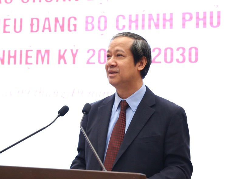 Bộ trưởng Bộ Giáo dục và Đào tạo Nguyễn Kim Sơn thông tin những kết quả nổi bật của ngành giáo dục thời gian qua.
