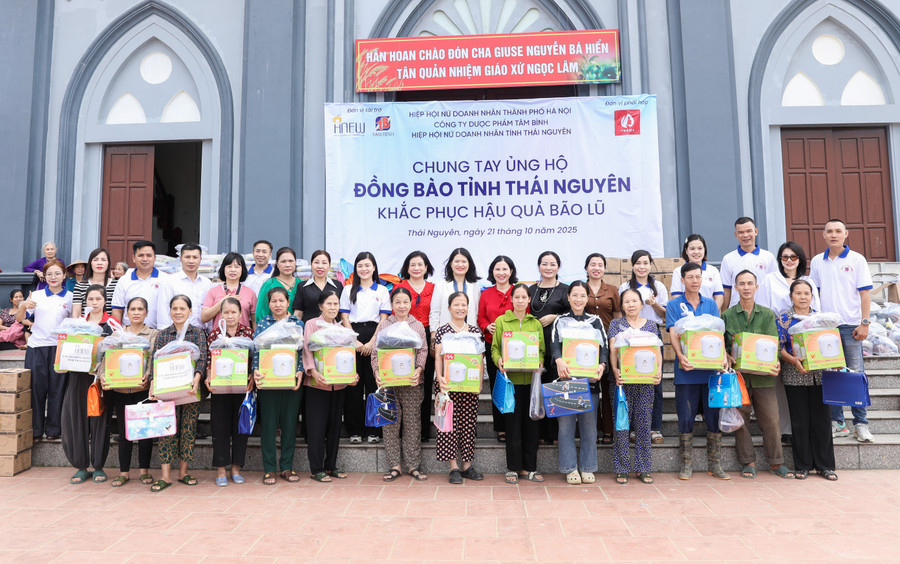 Dược phẩm Tâm Bình ủng hộ đồng bào Thái Nguyên khắc phục hậu quả bão lũ