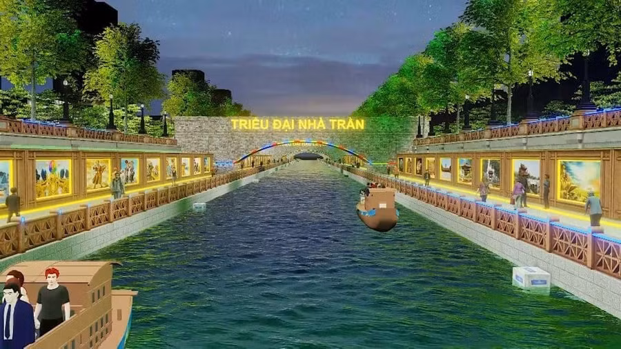 Phối cảnh ý tưởng dự án cải tạo sông Tô Lịch thành công viên văn hóa - tâm linh.