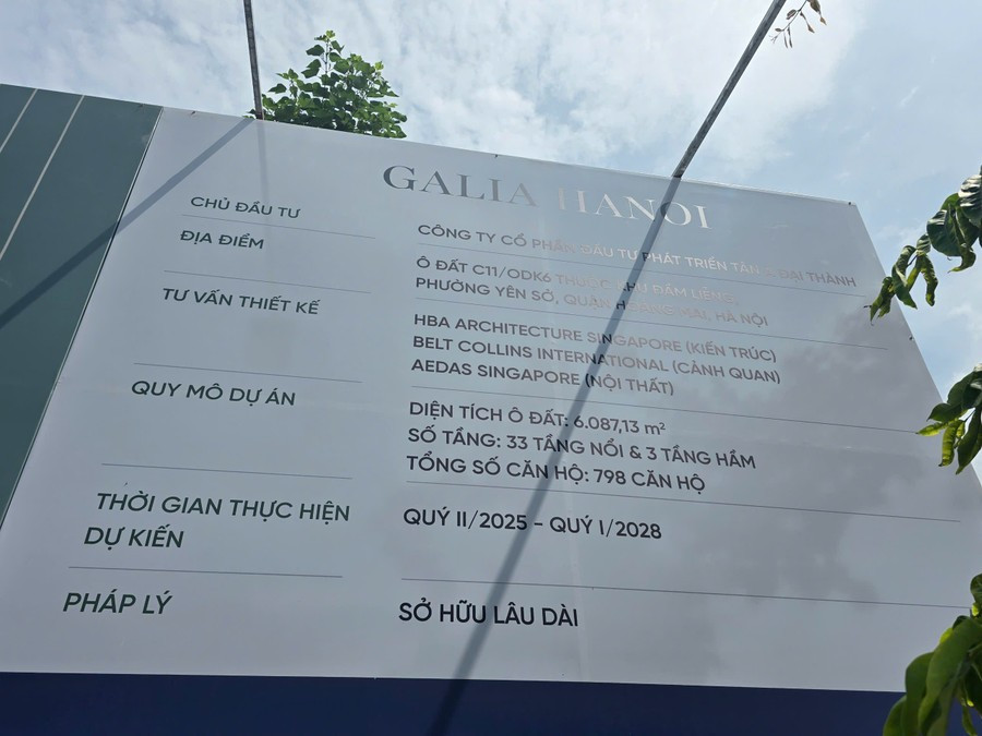 Dự án Galia Hà Nội không trong danh sách đủ điều kiện mở bán, cẩn trọng rủi ro