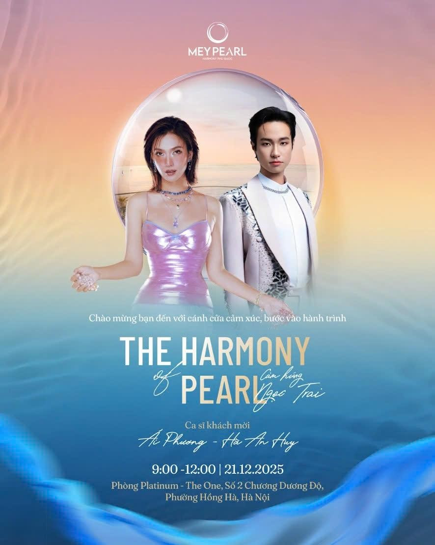 Nữ ca sĩ Ái Phương và nam ca sĩ Hà An Huy sẽ đem đến màn trình diễn bùng nổi tại sự kiện mở bán “Meypearl Harmony Phú Quốc” (Anh: MEYGROUP)