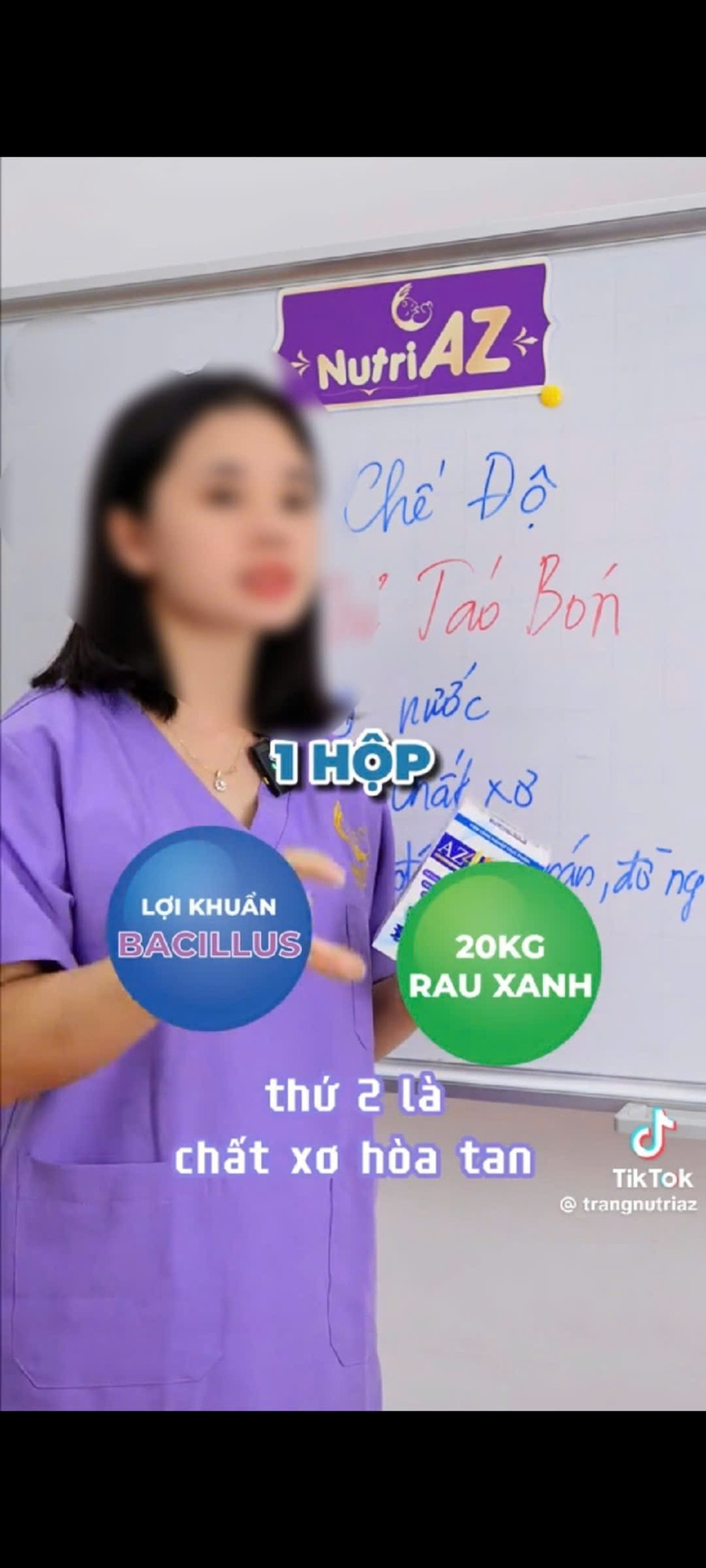 Nhân vật có tên M.T giới thiệu là chuyên viên dinh dưỡng đang miêu tả về công dụng của sản phẩm Men vi sinh AZ48 08b86e1c-63d0-4633-a7e4-8a2731e64540.jpg