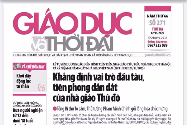 Tin tức báo in 12/11: Đừng 'biến' tình yêu con thành áp lực học tập
