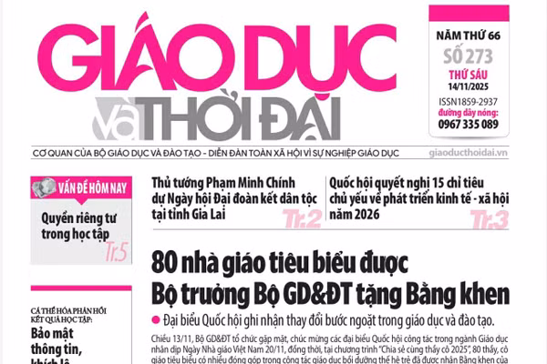 Tin tức báo in 14/11: 80 nhà giáo tiêu biểu được tặng Bằng khen