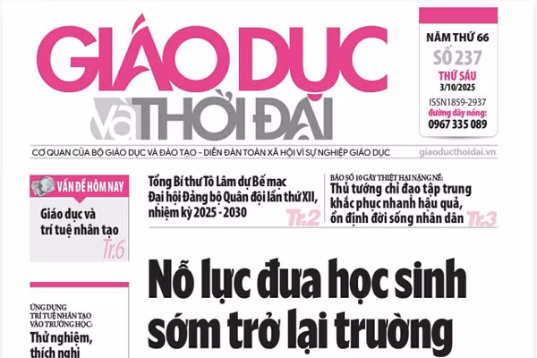 Tin tức báo in 3/10: Nỗ lực đưa học sinh sớm trở lại trường
