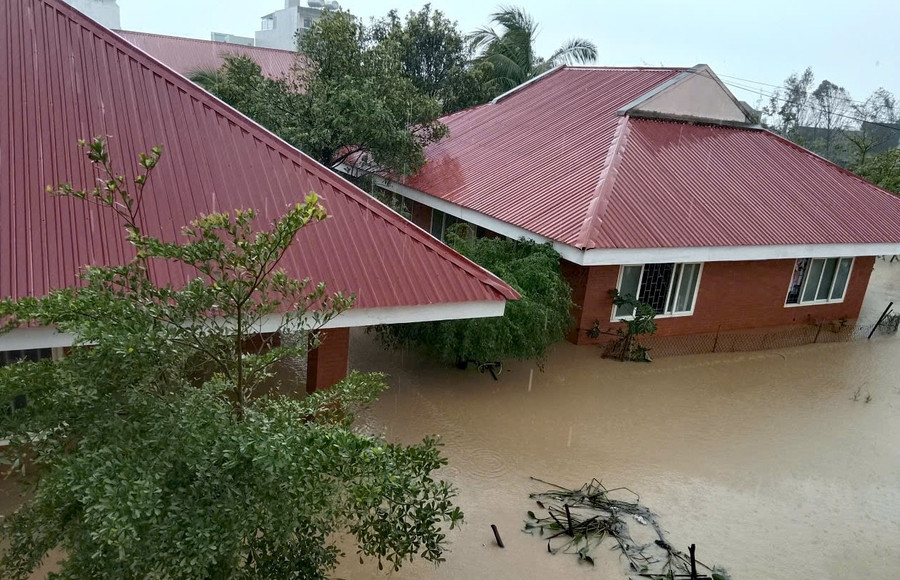 Dự án Làng trẻ em SOS Quy Nhơn chìm trong biển nước.
