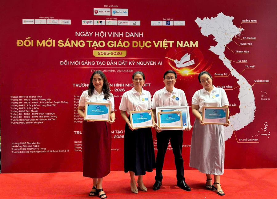 4 giáo viên của trường được Microsoft công nhận là Chuyên gia Giáo dục Sáng tạo (Microsoft Innovative Educator Experts – MIEE).