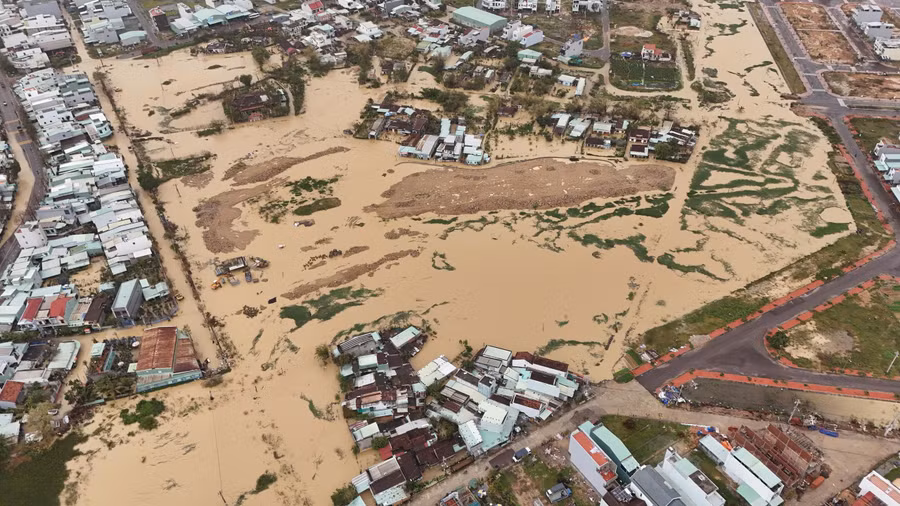 Mưa lớn khiến nhiều khu vực trên địa bàn tỉnh Gia Lai ngập sâu.