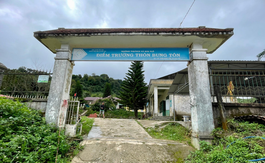 Trường tiểu học và THCS xã Đăk Plô mong muốn được xây mới, sửa chữa cơ sở vật chất để chuẩn bị cho việc thành lập Trường Phổ thông Dân tộc Nội trú xã Đăk Plô. Ảnh: Dung Nguyễn.