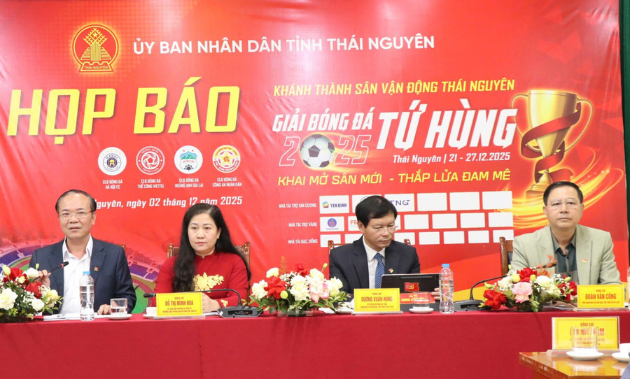 Ban tổ chức thông tin về Giải bóng đá Tứ hùng - Thái Nguyên năm 2025.