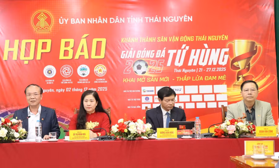 Ban tổ chức thông tin về Giải bóng đá Tứ hùng - Thái Nguyên năm 2025.