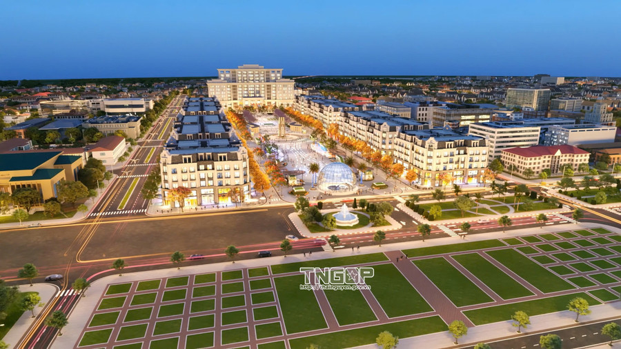 Phối cảnh tổng thể Dự án khu đô thị mới, phố đi bộ trung tâm phường Phan Đình Phùng. 13.jpg