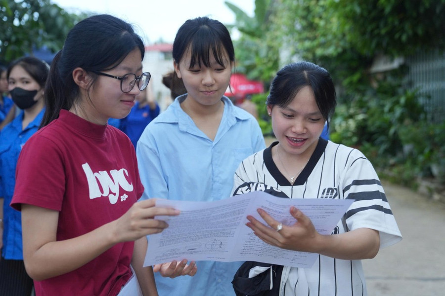 Thí sinh trường THPT Hòa An, tỉnh Cao Bằng. (Ảnh: Baocaobang.vn) thpt-hoa-an.jpg