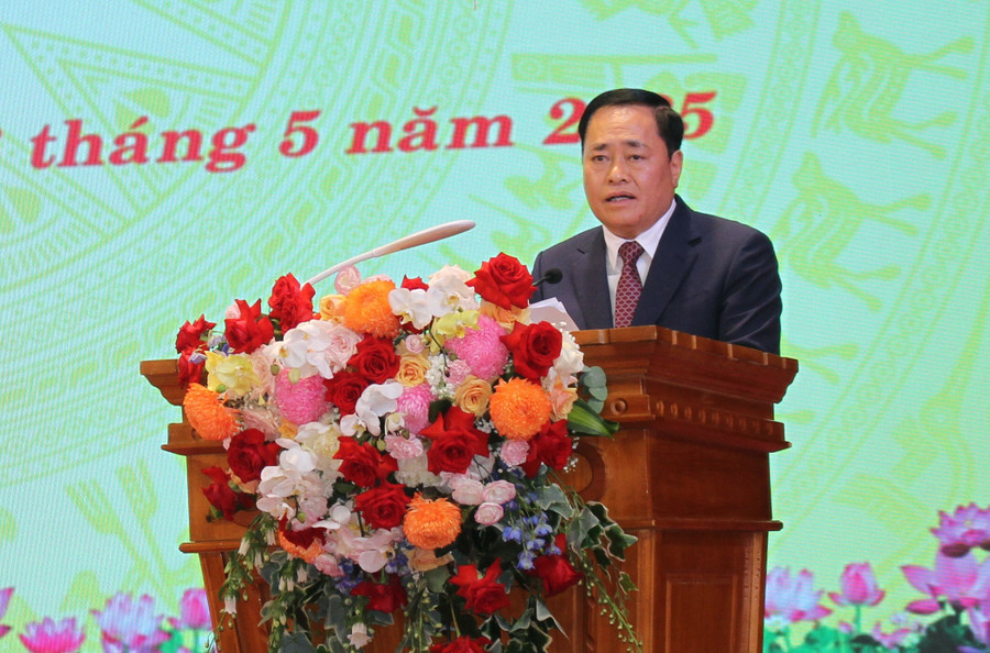 Ông Hồ Tiến Thiệu, Phó Bí thư Tỉnh ủy, Chủ tịch UBND tỉnh Lạng Sơn phát biểu chỉ đạo tại Đại hội. 5.jpg