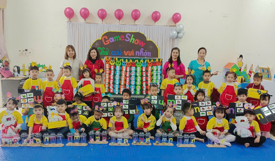 Trường mầm non Chợ Chu (Định Hóa, Thái Nguyên) tích cực đổi mới hoạt động chăm sóc, giáo dục trẻ.