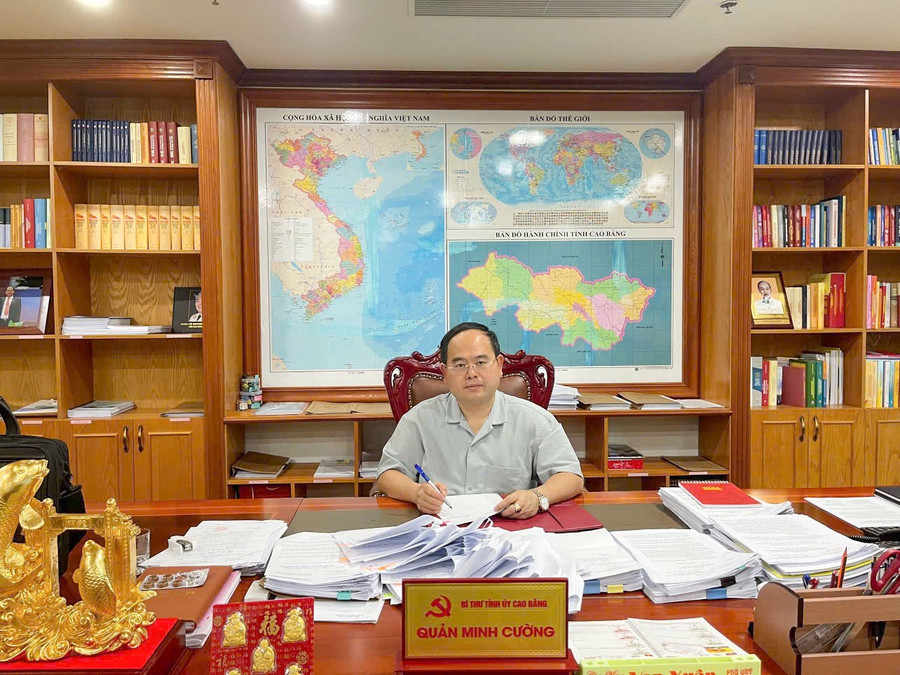 Ông Quản Minh Cường, Bí thư Tỉnh ủy, Trưởng Đoàn đại biểu Quốc hội tỉnh Cao Bằng. bi-thu-tinh-uy.jpg