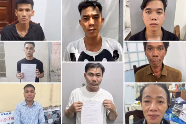 Các bị can bị bắt trong chuyên án.