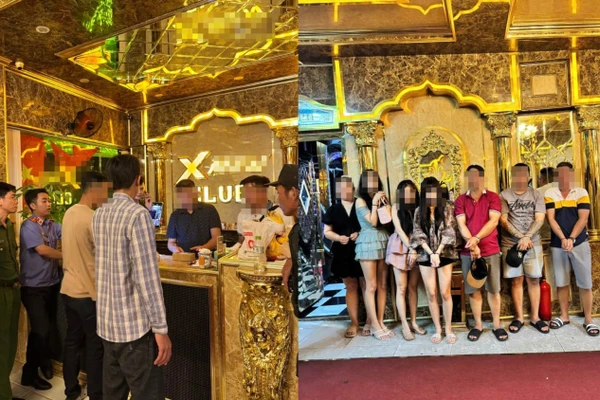 Các đối tượng liên quan đến vụ án bị cơ quan công an xử lý. Ảnh: Tiến Tầm.