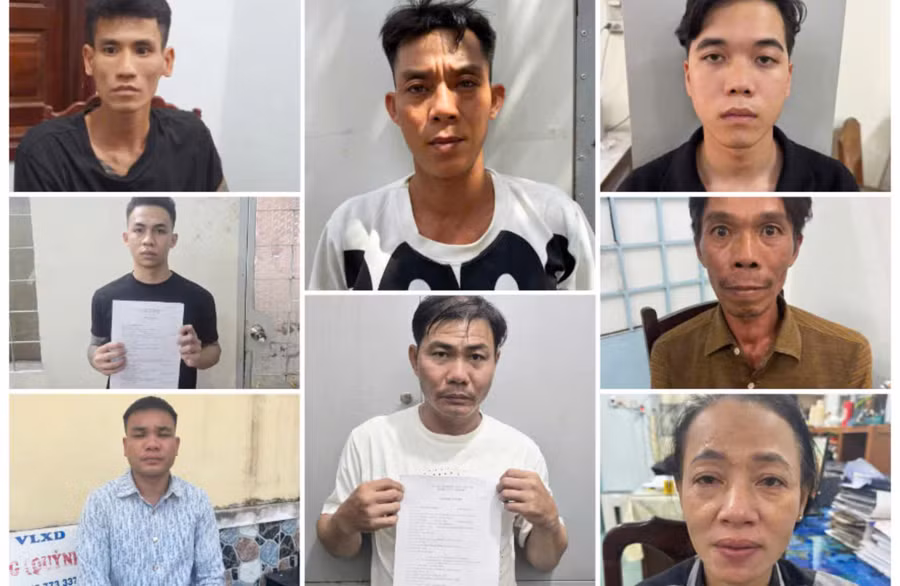 Các bị can bị bắt trong chuyên án.