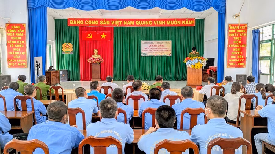 Quang cảnh Lễ khai giảng.