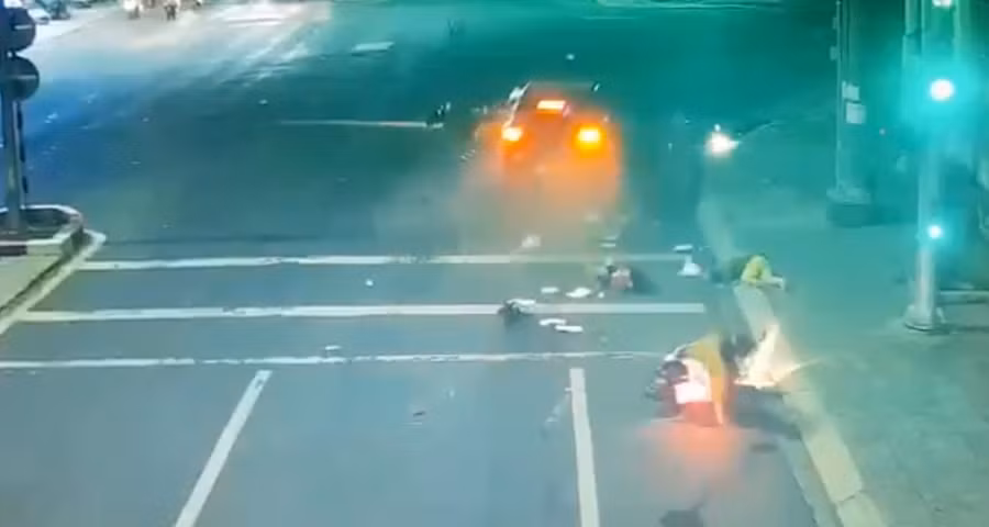 Hiện trường vụ tai nạn. Ảnh chụp màn hình.