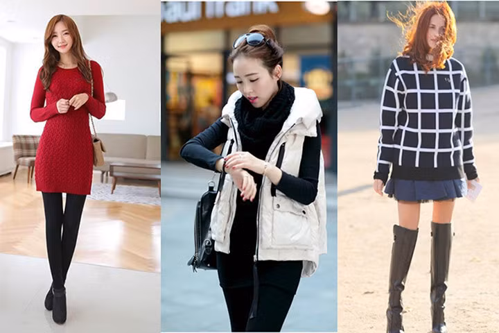 Mix đồ mùa đông "ăn gian" chiều cao cho nàng thấp bé