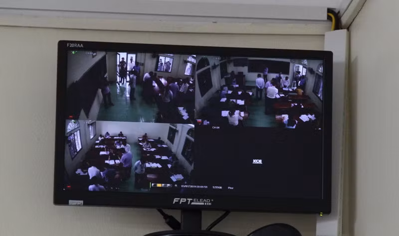 Hệ thống camera phòng chấm thi hoạt động ổn định Hệ thống camera phòng chấm thi hoạt động ổn định
