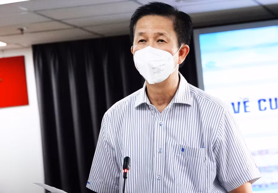 Ông Phạm Đức Hải phát biểu tại buổi họp báo. Ảnh: Sỹ Đông