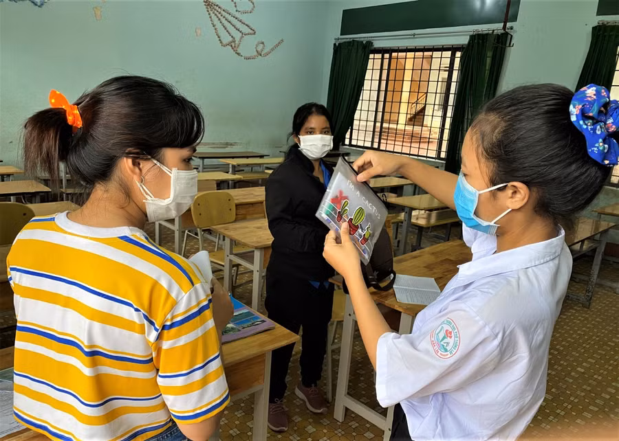 Thí sinh tại Đắk Lắk tự tin trước buổi thi.