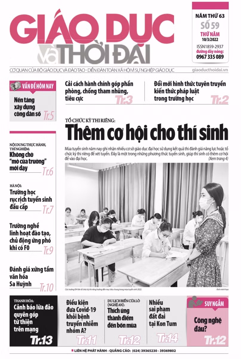 Tin tức báo in số 59, ra ngày hôm nay 10/3/2022