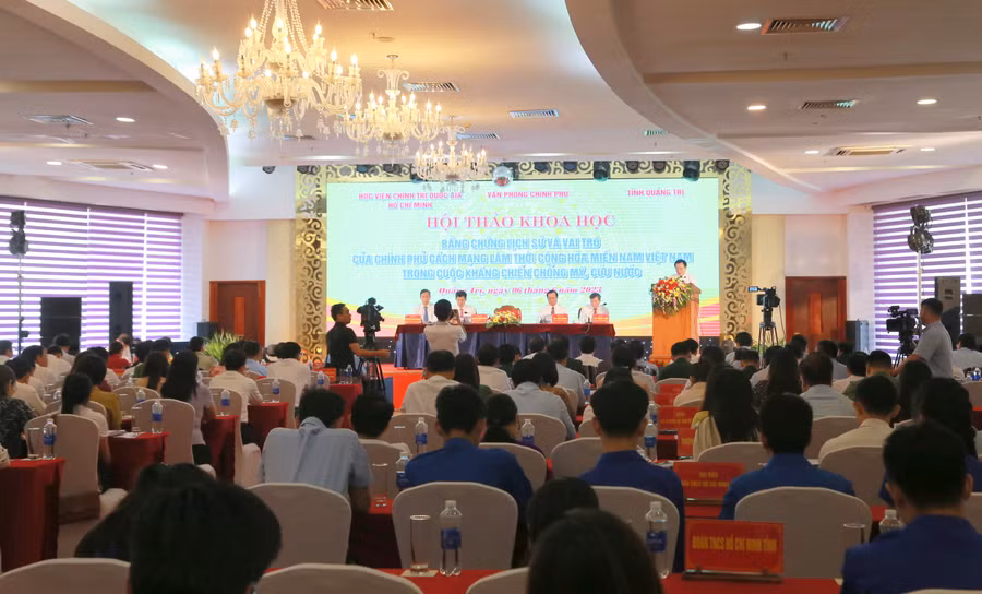 Hội thảo được tổ chức nhân dịp kỷ niệm 50 năm ngày ra mắt Trụ sở Chính phủ Cách mạng lâm thời Cộng hòa miền Nam Việt Nam.