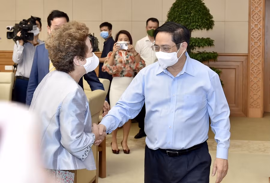 Thủ tướng Phạm Minh Chính và các đại biểu dự Hội nghị - Ảnh: VGP/Nhật Bắc.
